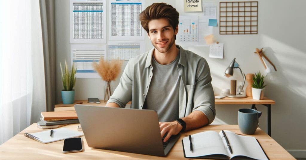 Person working remotely